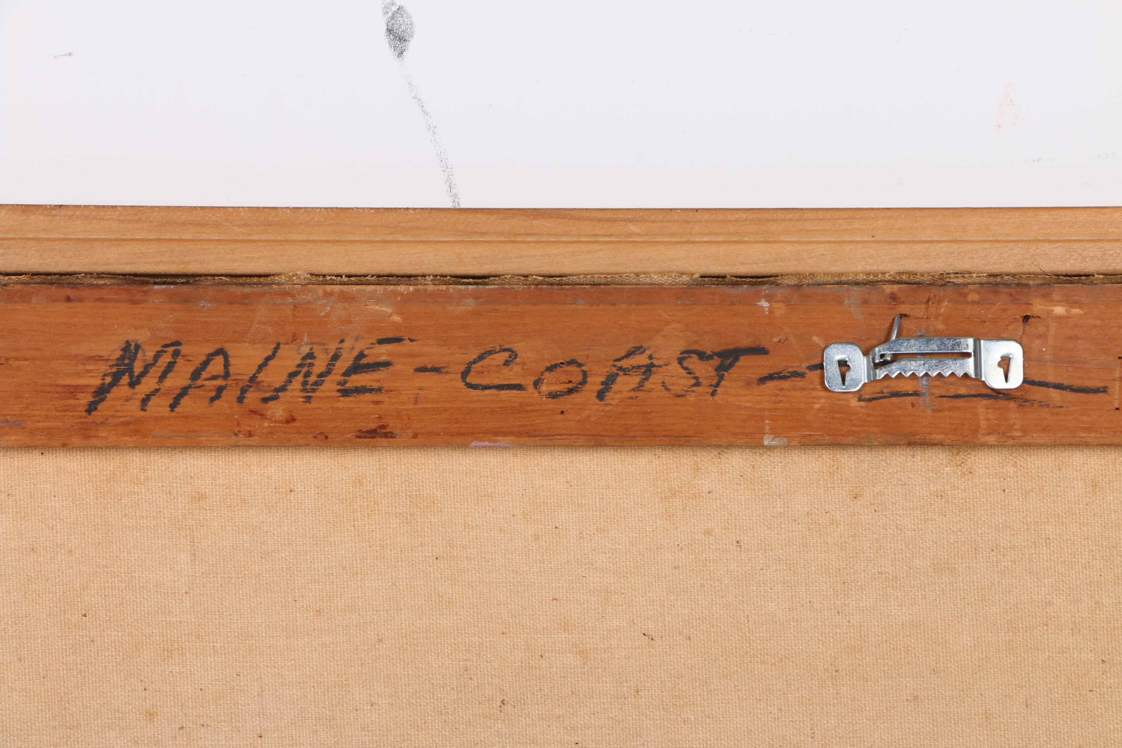 Hasselbar Framed Oil Painting on Canvas "Maine Coast"