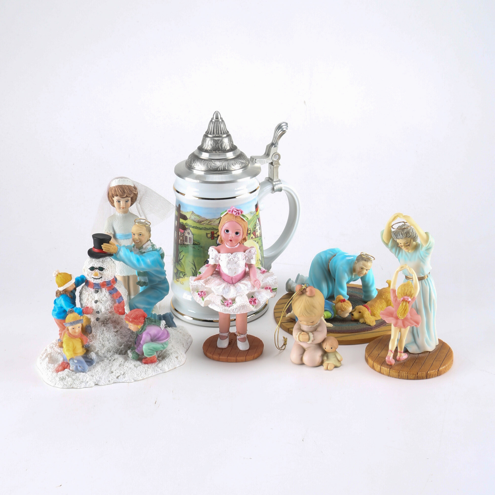 Figurines from Enesco, Madam Alexander, and Almost Angels