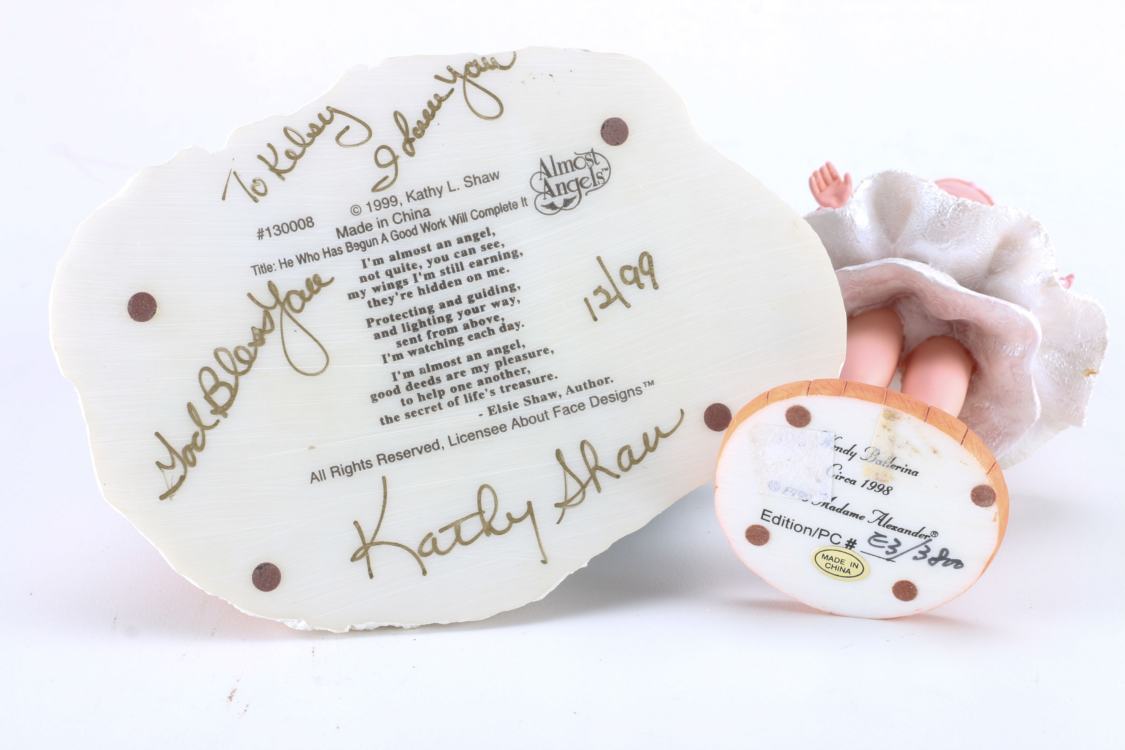 Figurines from Enesco, Madam Alexander, and Almost Angels