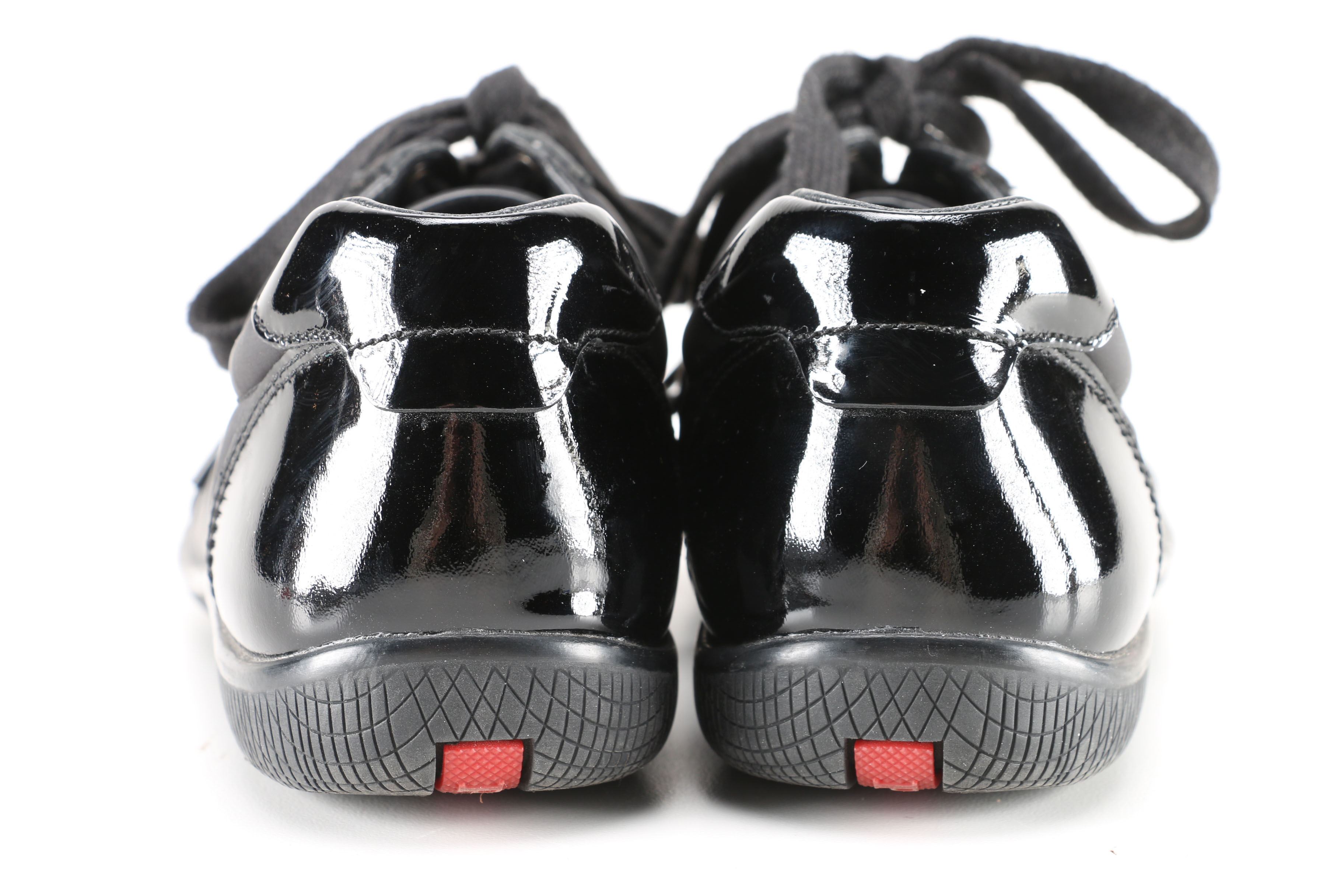Prada Nylon Laced Sneakers, Size 38.5