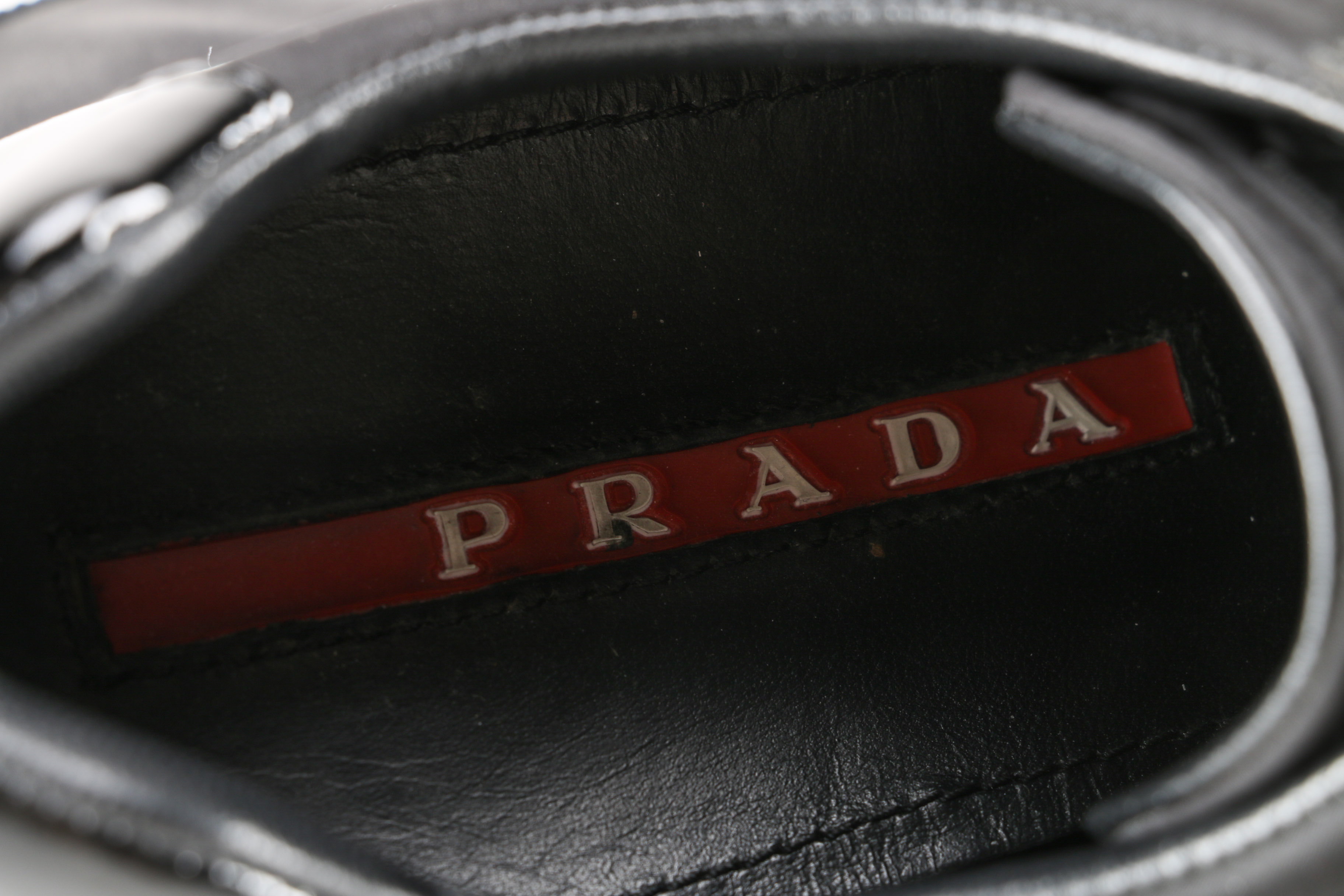 Prada Nylon Laced Sneakers, Size 38.5