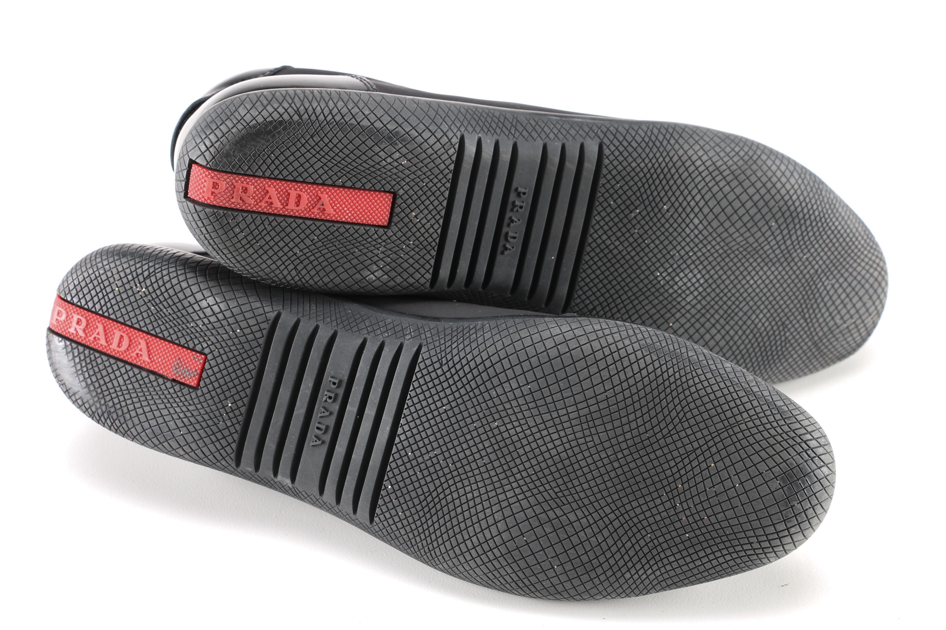 Prada Nylon Laced Sneakers, Size 38.5