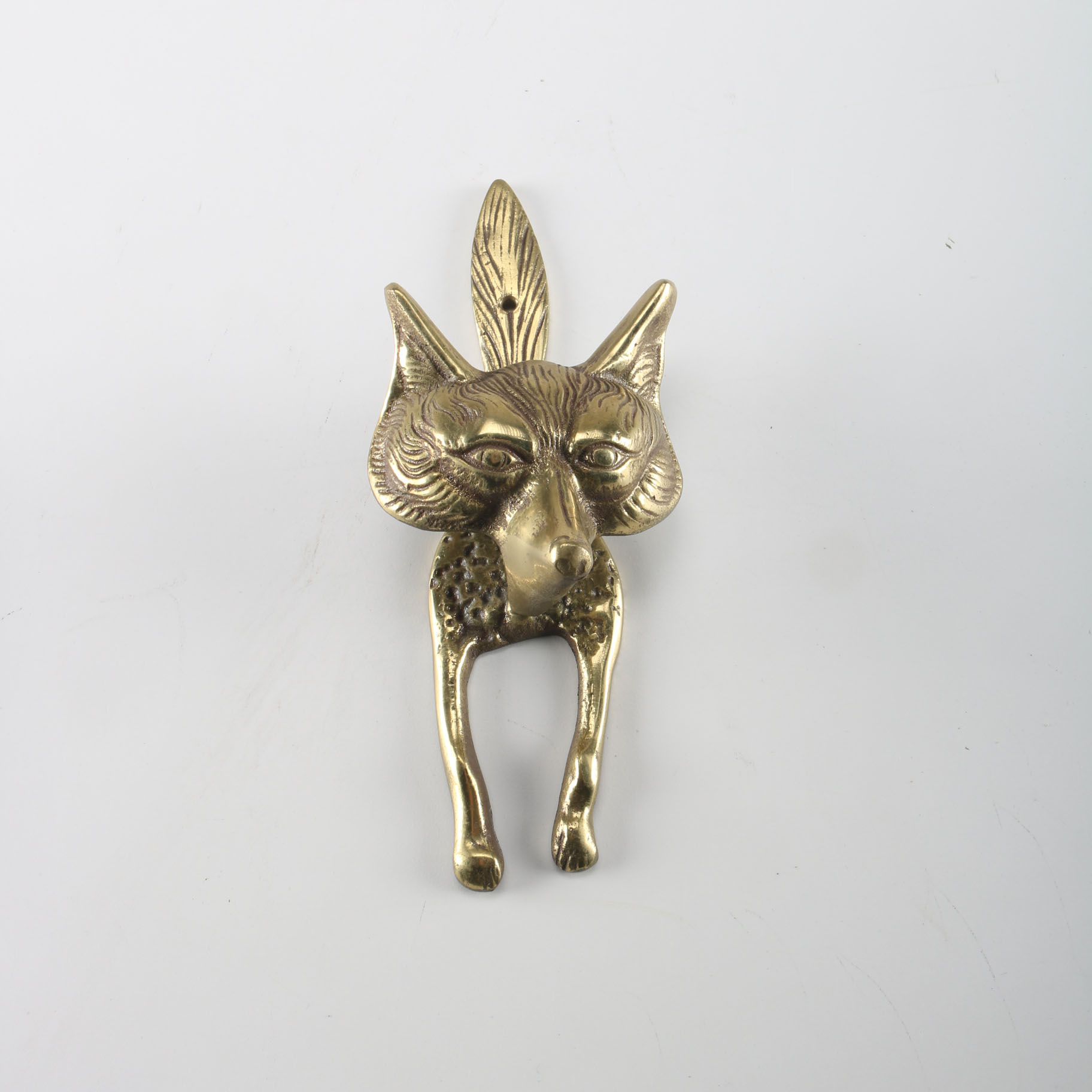 20th Century Brass Fox Door Knocker