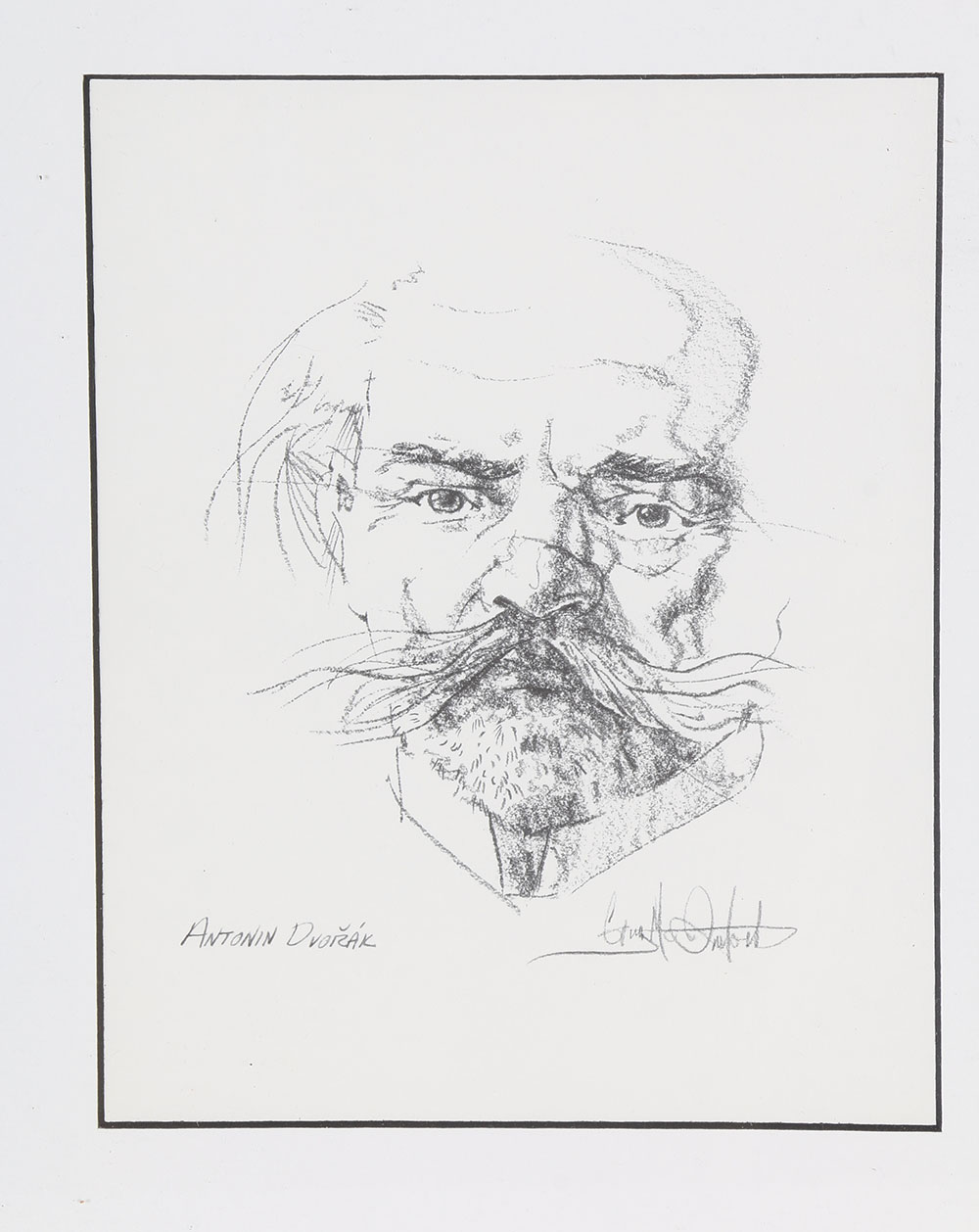 Group of Black and White Prints of Piotr Ilyich Tchaikovsky, Antonin Dvorá​k, and Igor Stravinsky