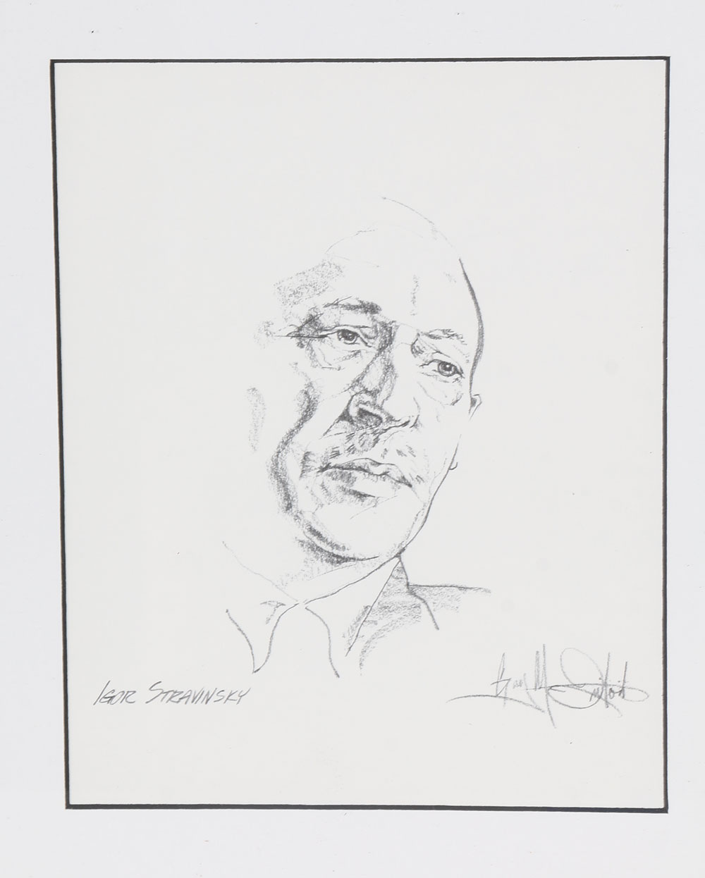 Group of Black and White Prints of Piotr Ilyich Tchaikovsky, Antonin Dvorá​k, and Igor Stravinsky