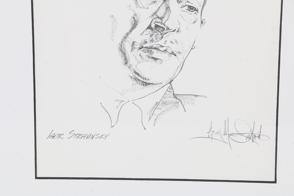 Group of Black and White Prints of Piotr Ilyich Tchaikovsky, Antonin Dvorá​k, and Igor Stravinsky