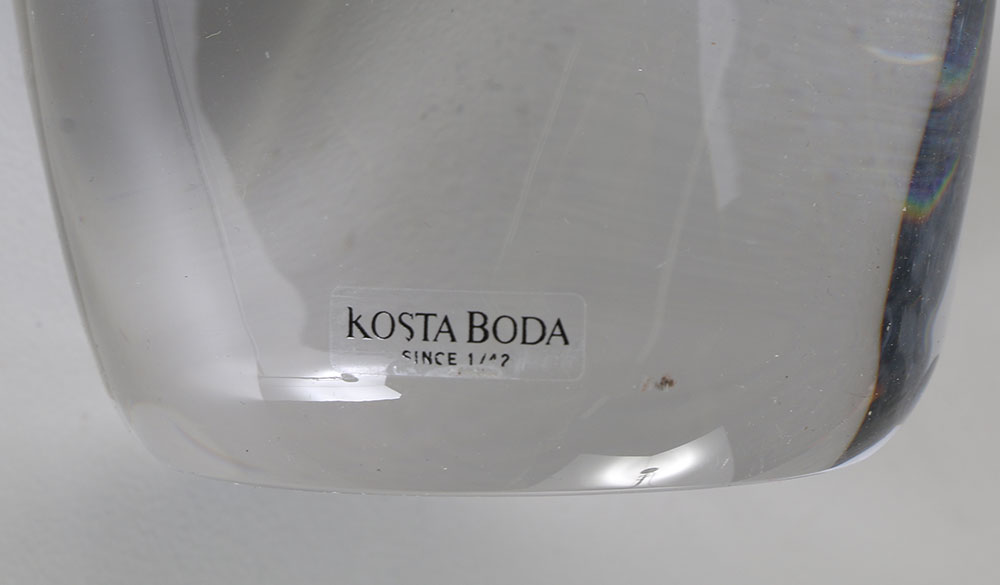 Kosta Boda Signed Art Glass Vase