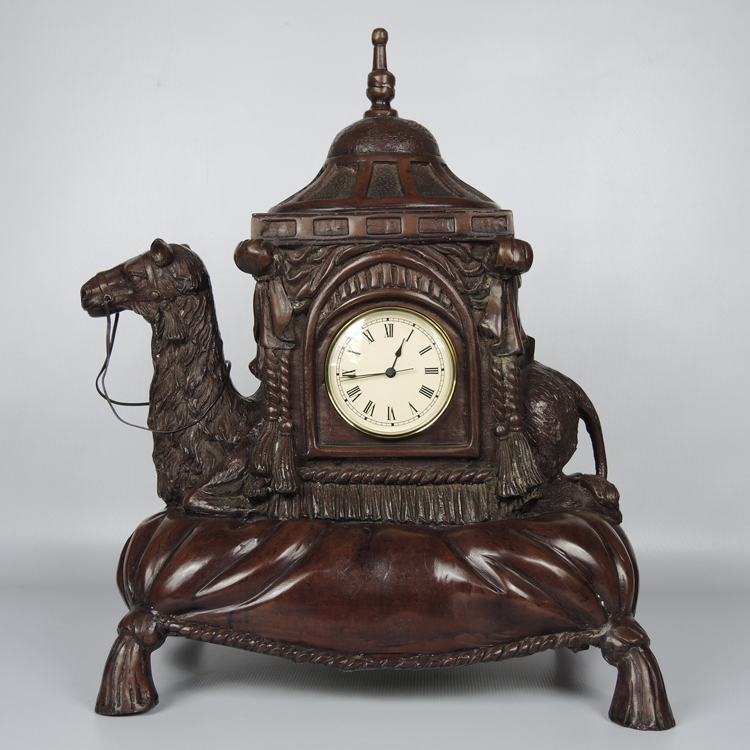 Maitland Smith Bronze Camel Shelf Clock