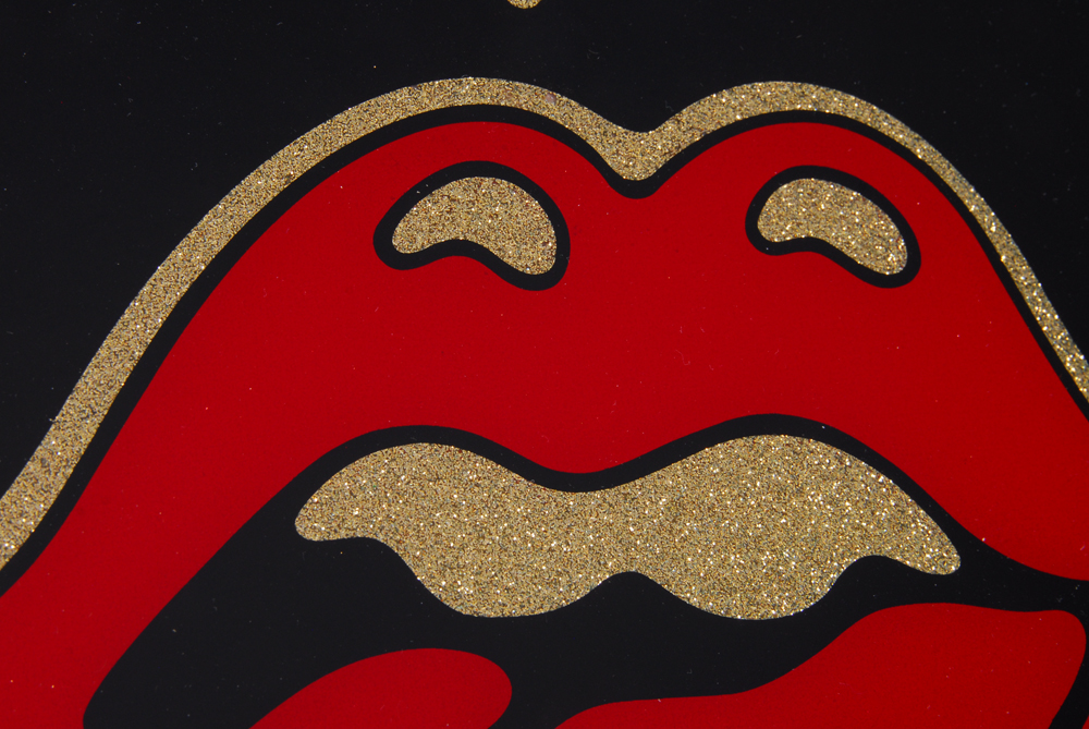 Vintage Rolling Stones Framed Glass Wall Art