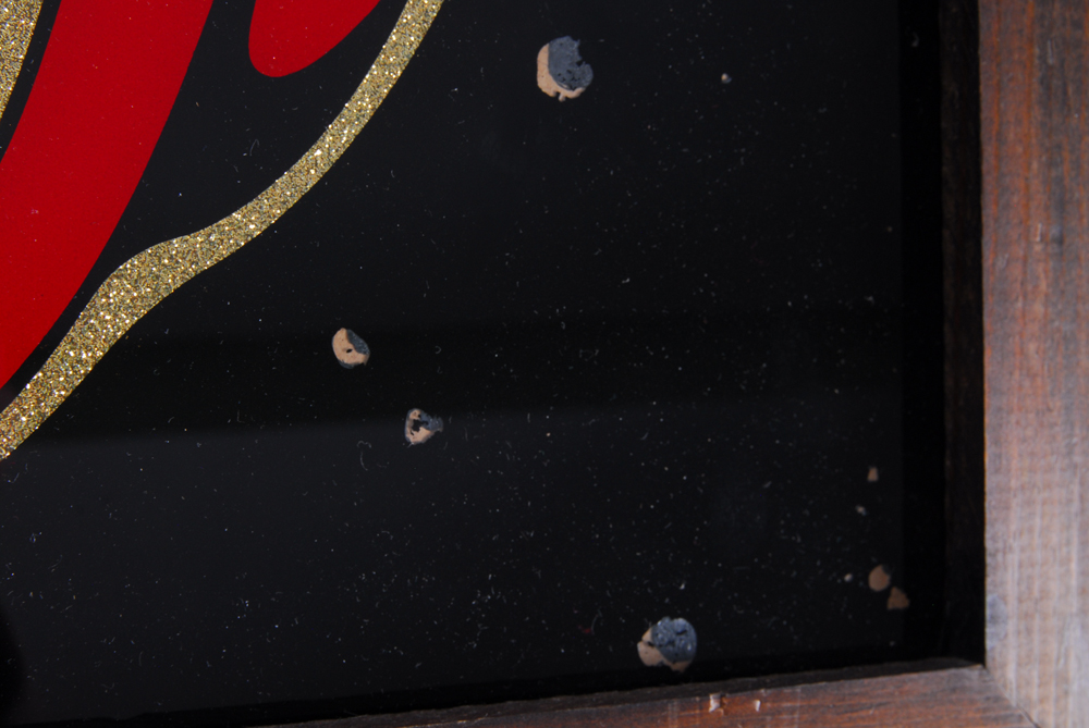 Vintage Rolling Stones Framed Glass Wall Art