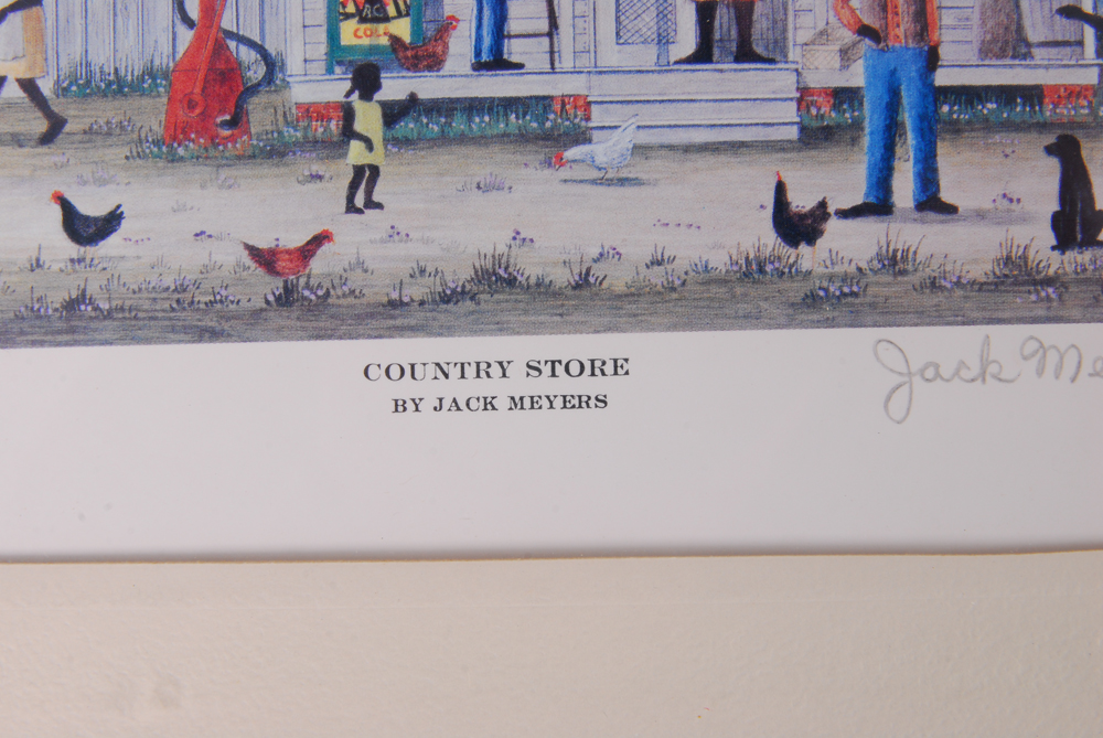 Signed And Numbered Print "Country Store" After Jack Meyers