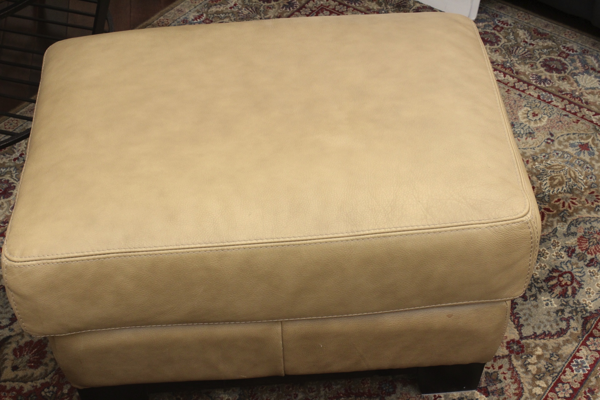 Divani "Chateau d'Ax" Italian Leather Chair with Ottoman