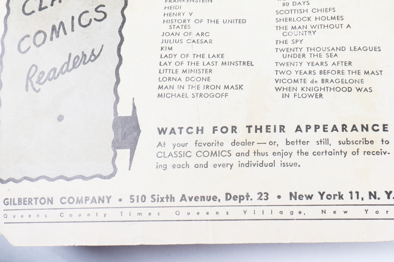 "Classics Illustrated" Comic Book Collection