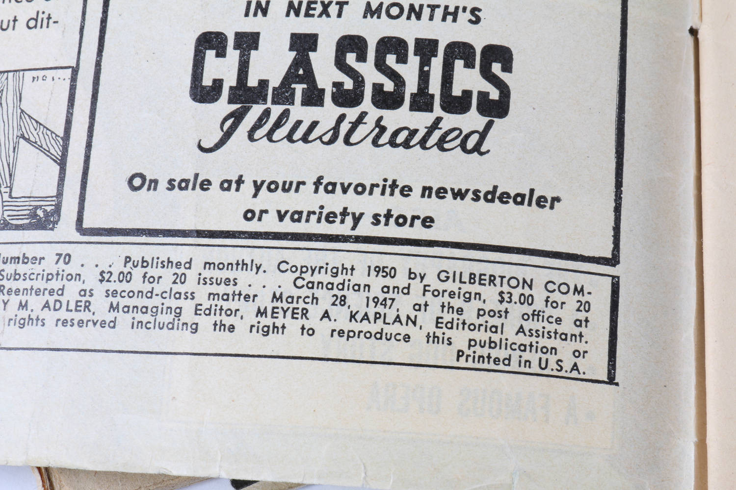 "Classics Illustrated" Comic Book Collection