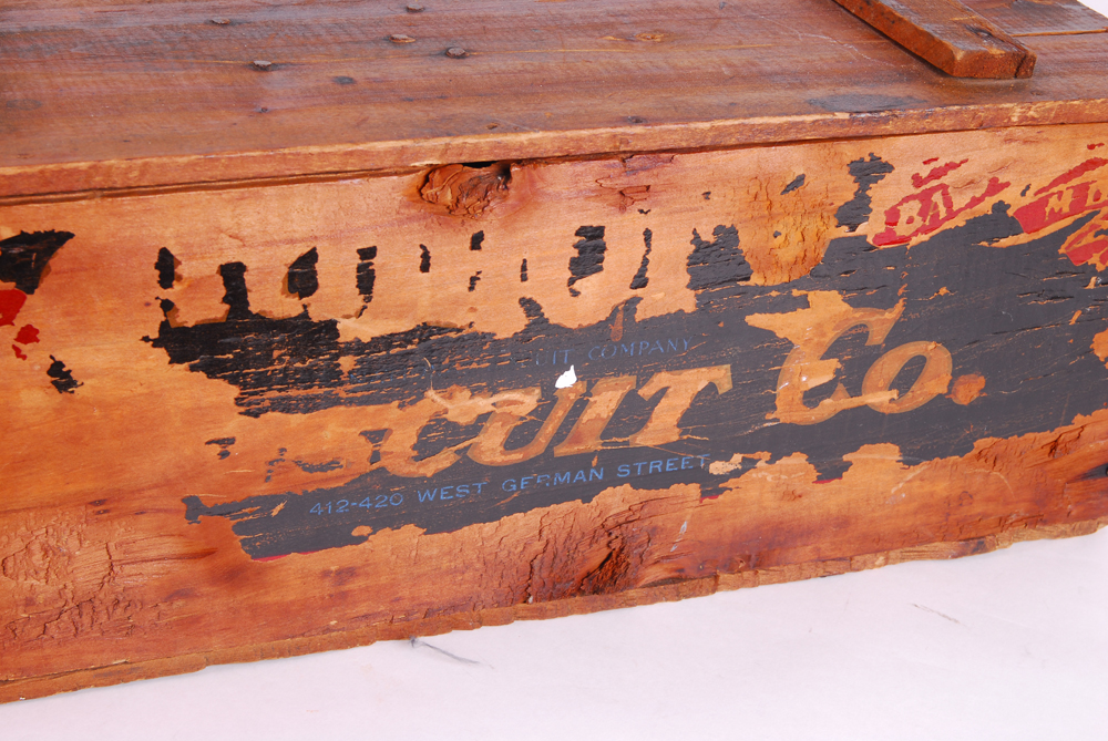Vintage Baltimore, MD Wooden Biscuit Box