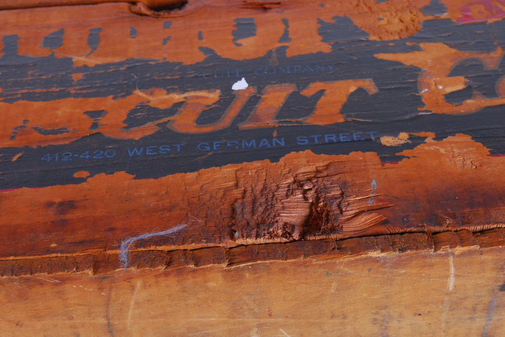 Vintage Baltimore, MD Wooden Biscuit Box