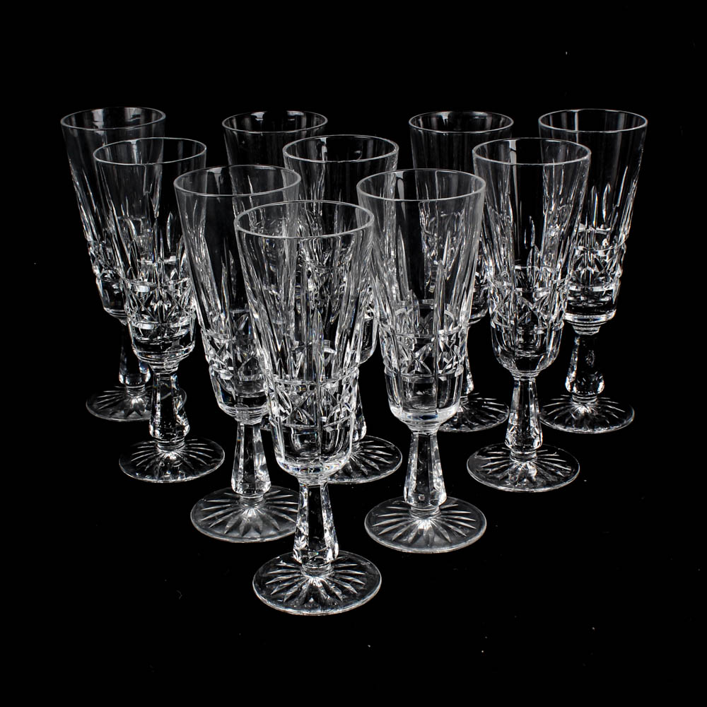 Waterford Crystal "Kylemore" Fluted Champagne Glasses