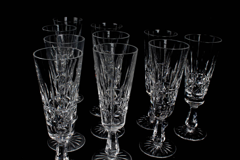 Waterford Crystal "Kylemore" Fluted Champagne Glasses