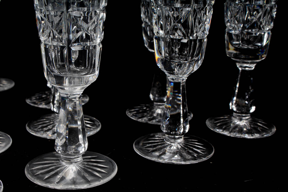 Waterford Crystal "Kylemore" Fluted Champagne Glasses