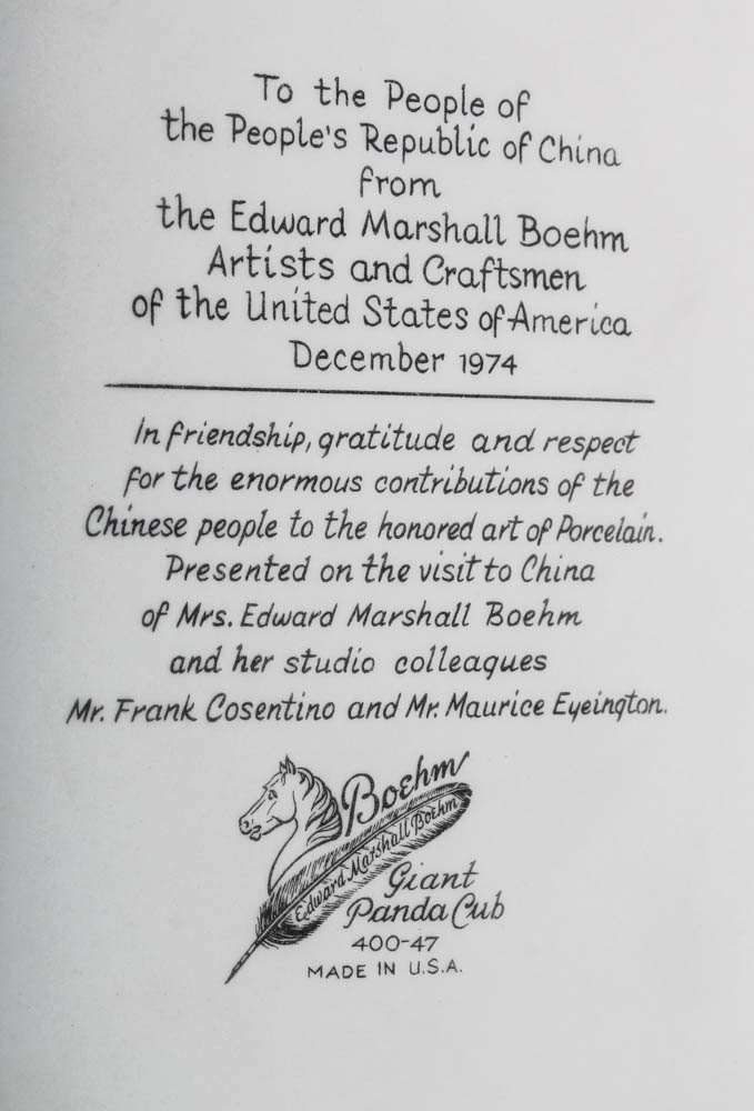 Boehm Giant Panda Porcelain Figures