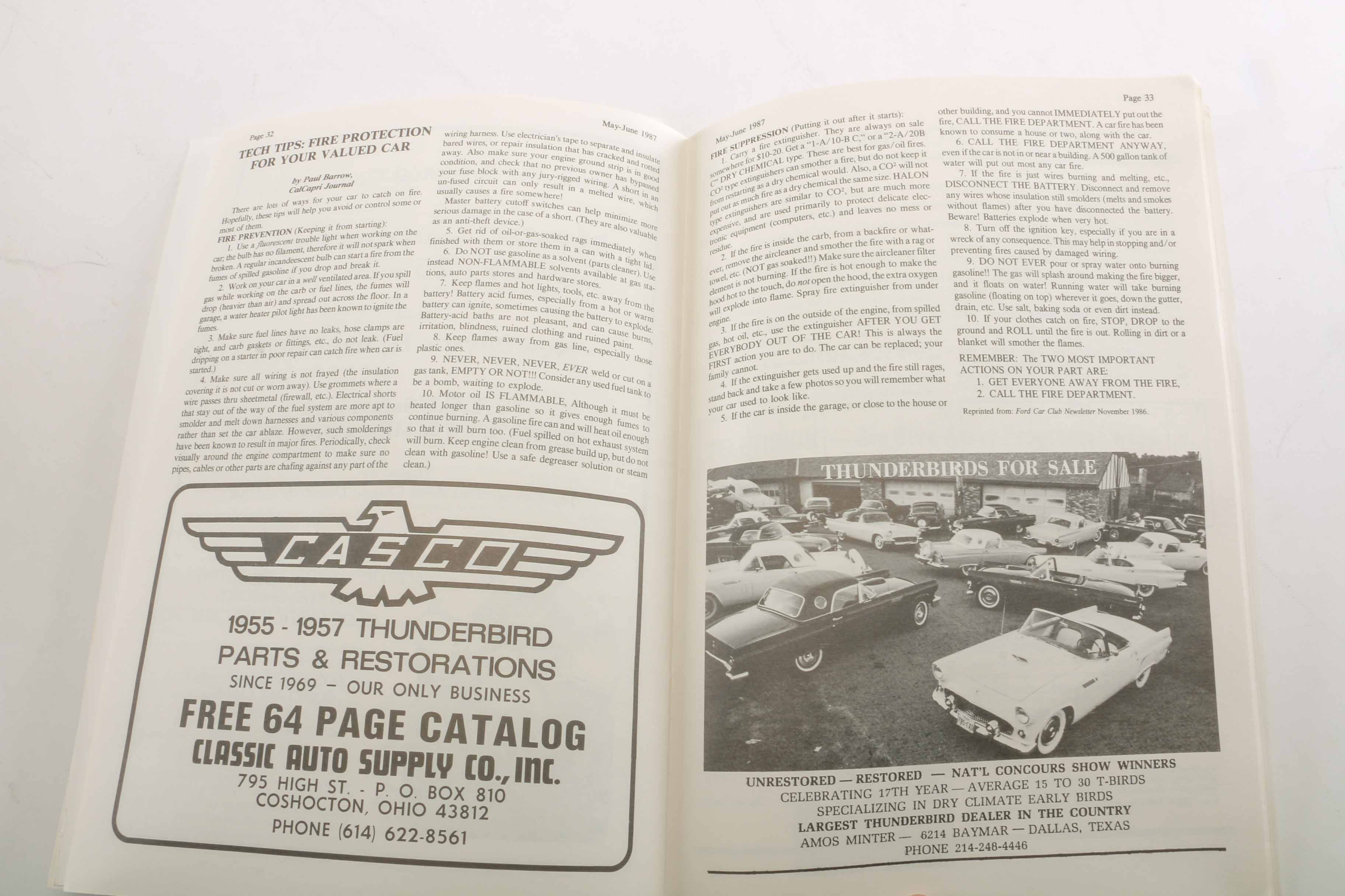 Thunderbird Book Collection from 1950s to 1980s