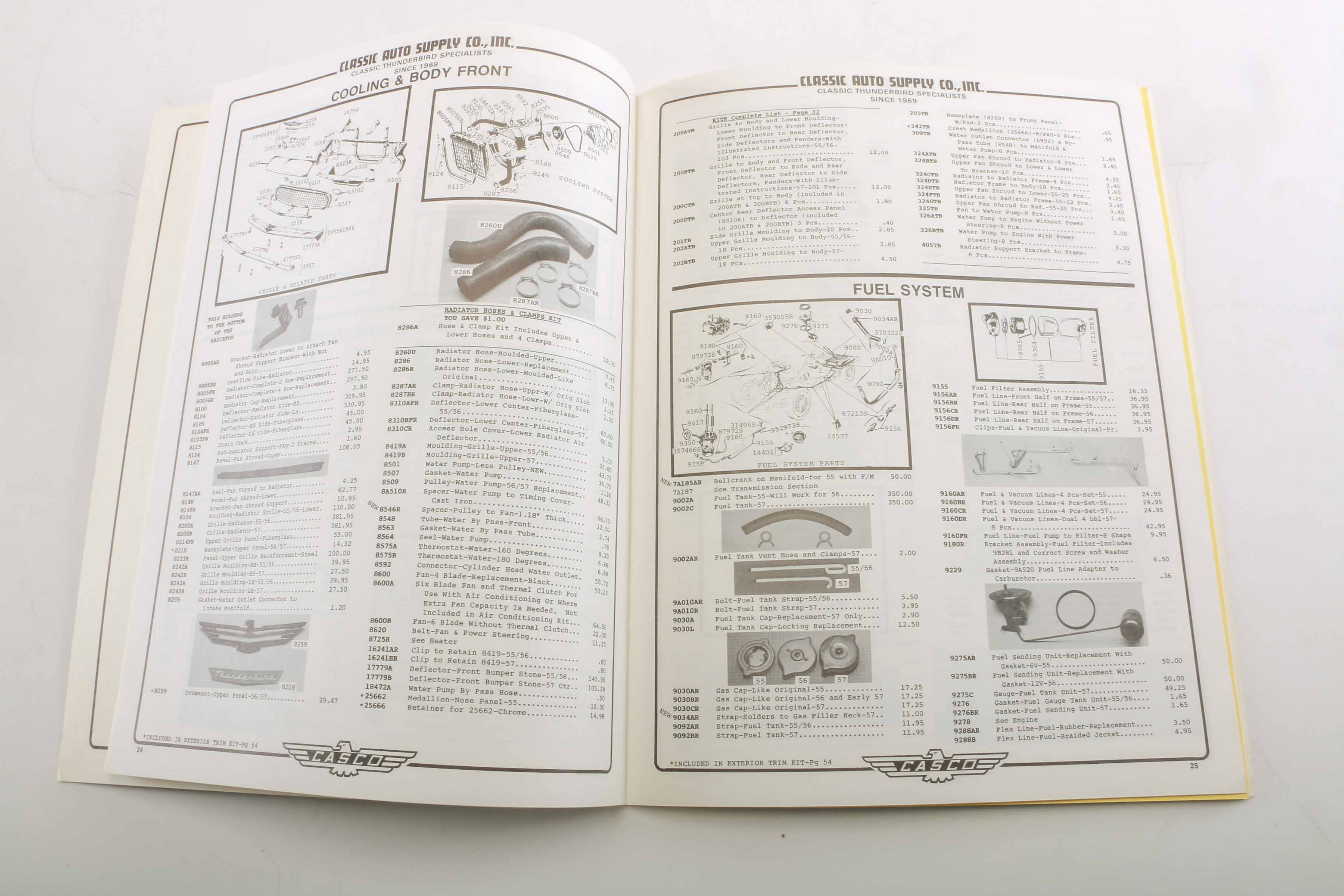 Thunderbird Book Collection from 1950s to 1980s