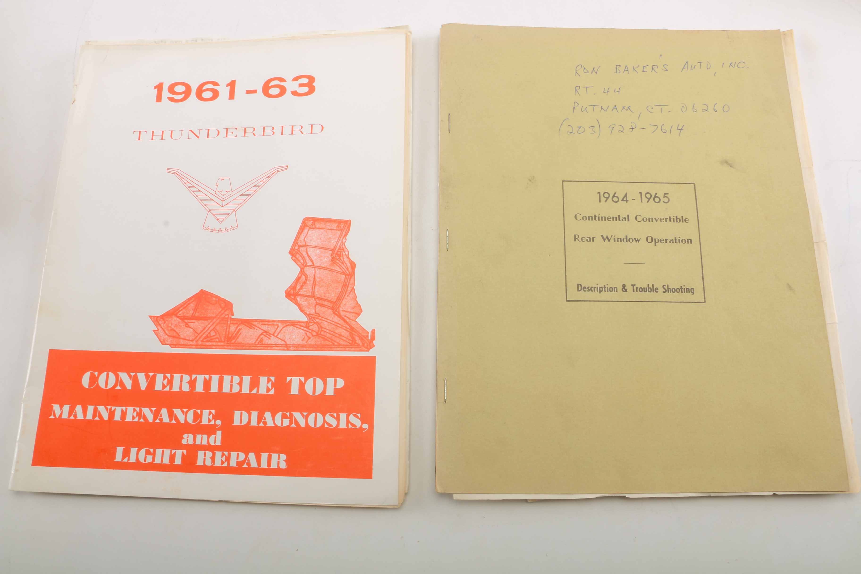 Thunderbird Book Collection from 1950s to 1980s