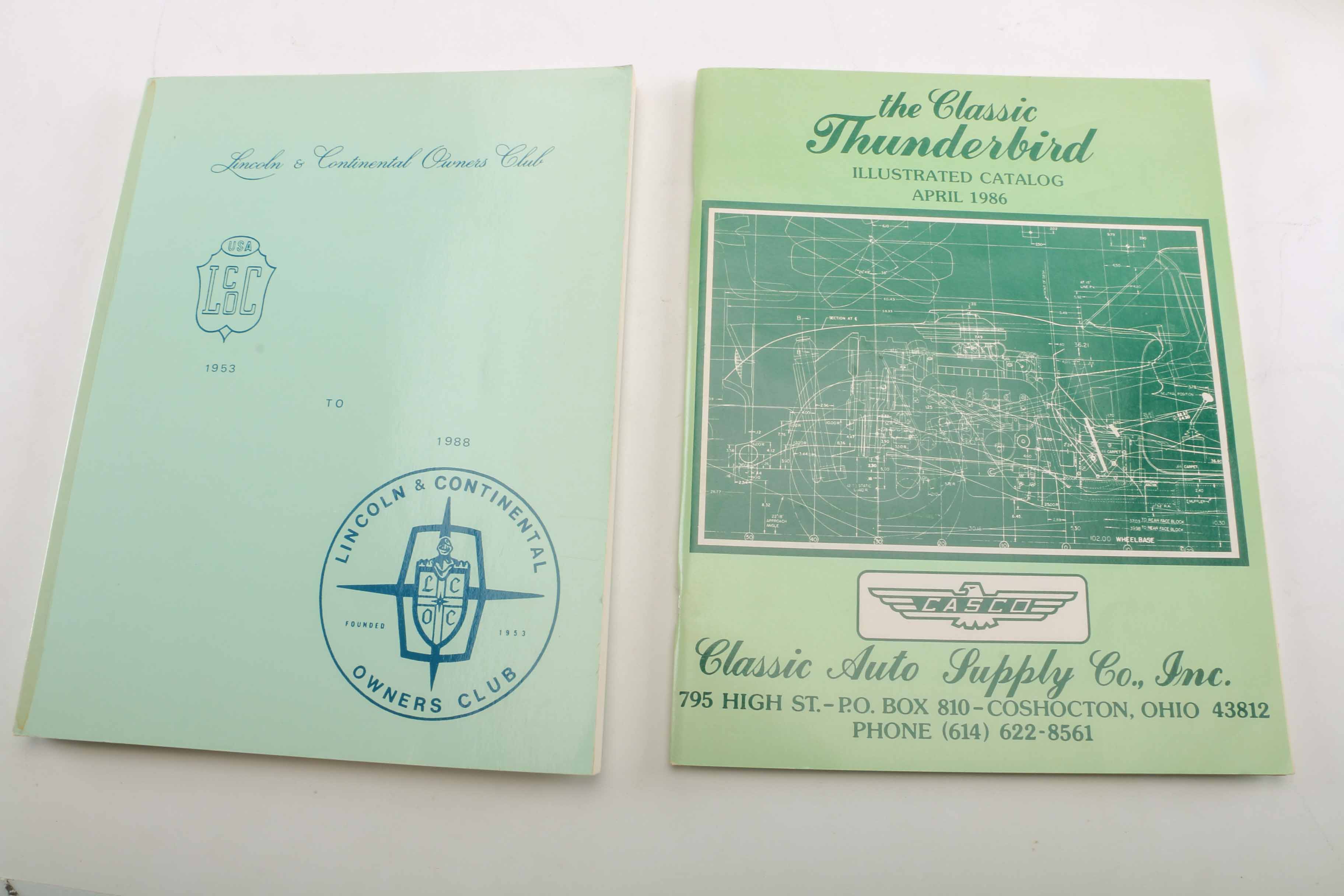 Thunderbird Book Collection from 1950s to 1980s