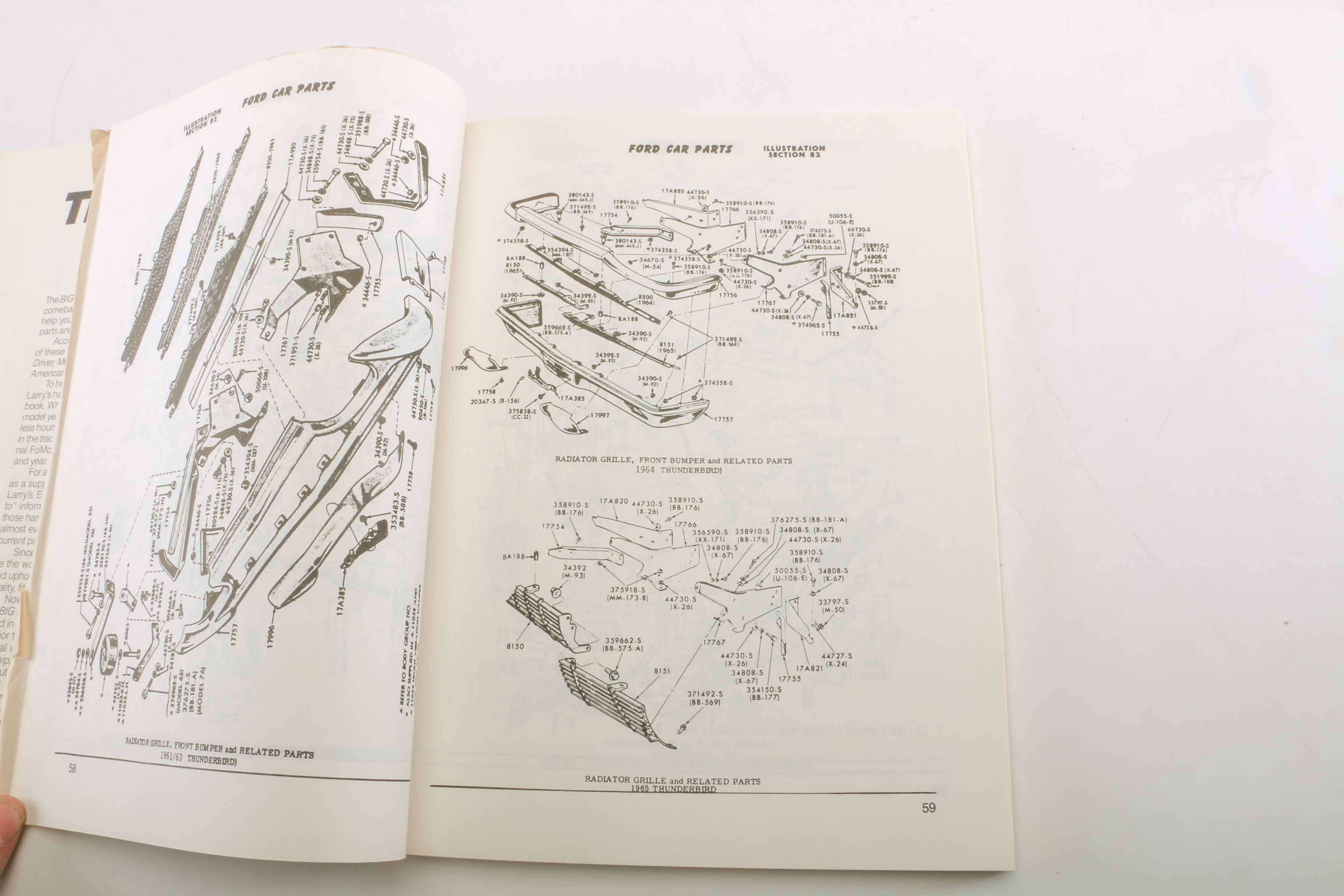 Thunderbird Book Collection from 1950s to 1980s