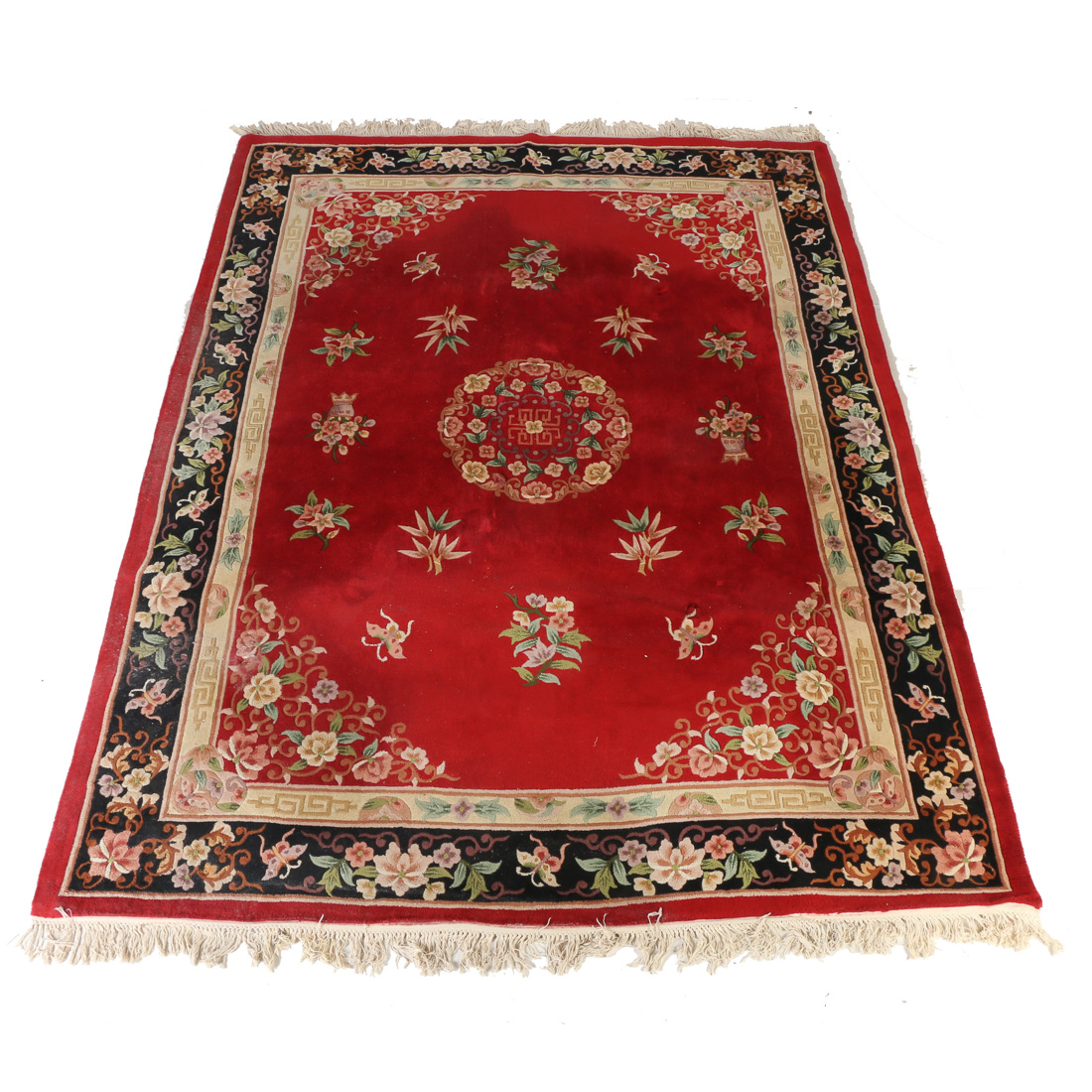 Vibrant Hand-Tufted Chinese Area Rug