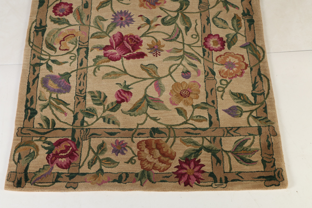 Hand-Tufted Mahdavi Indian Wool Rug