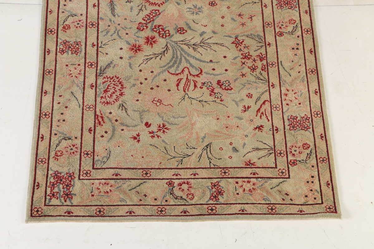 Vintage Hand Knotted Floral Area Rug