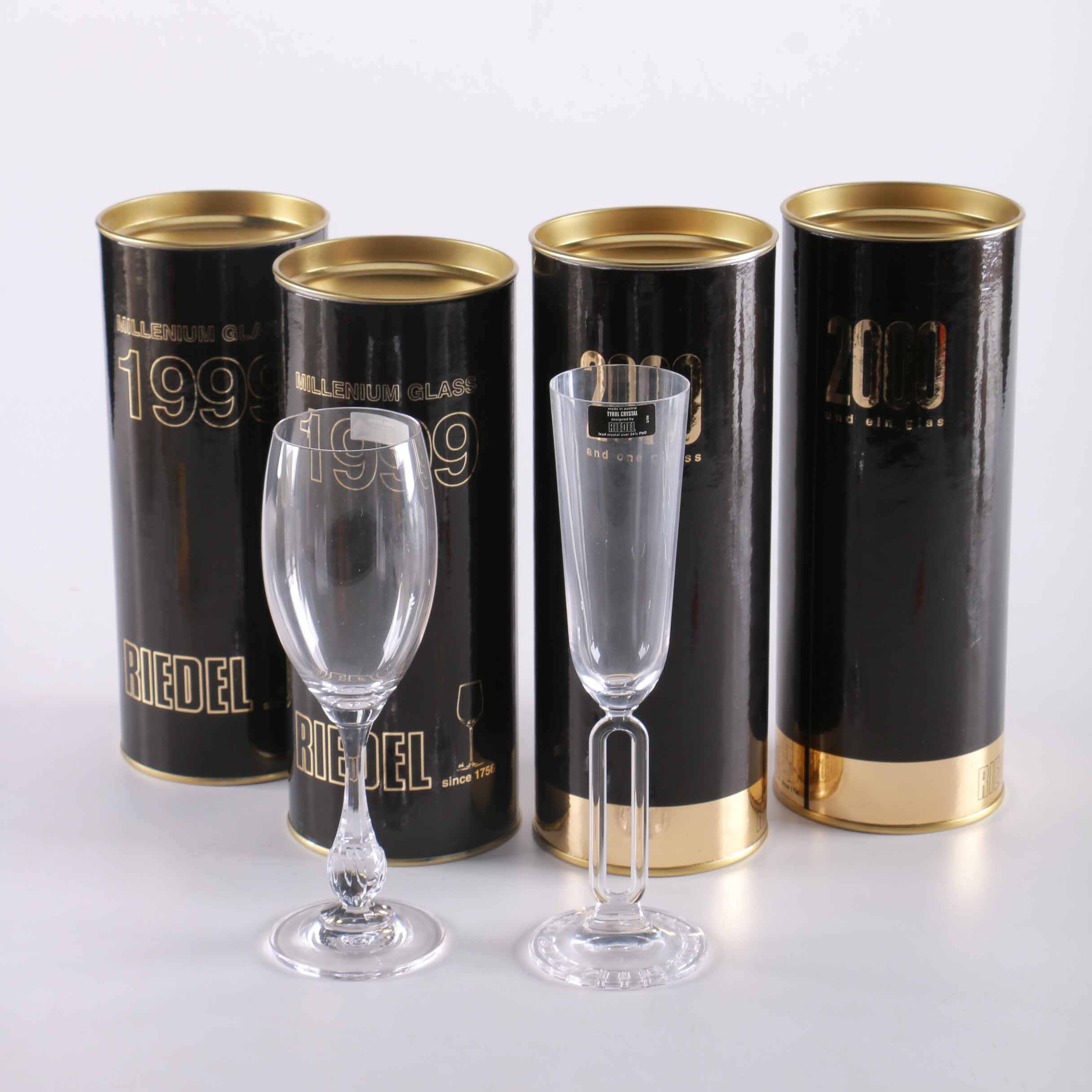 Riedel Tyrol Crystal New Years Champagne Glasses
