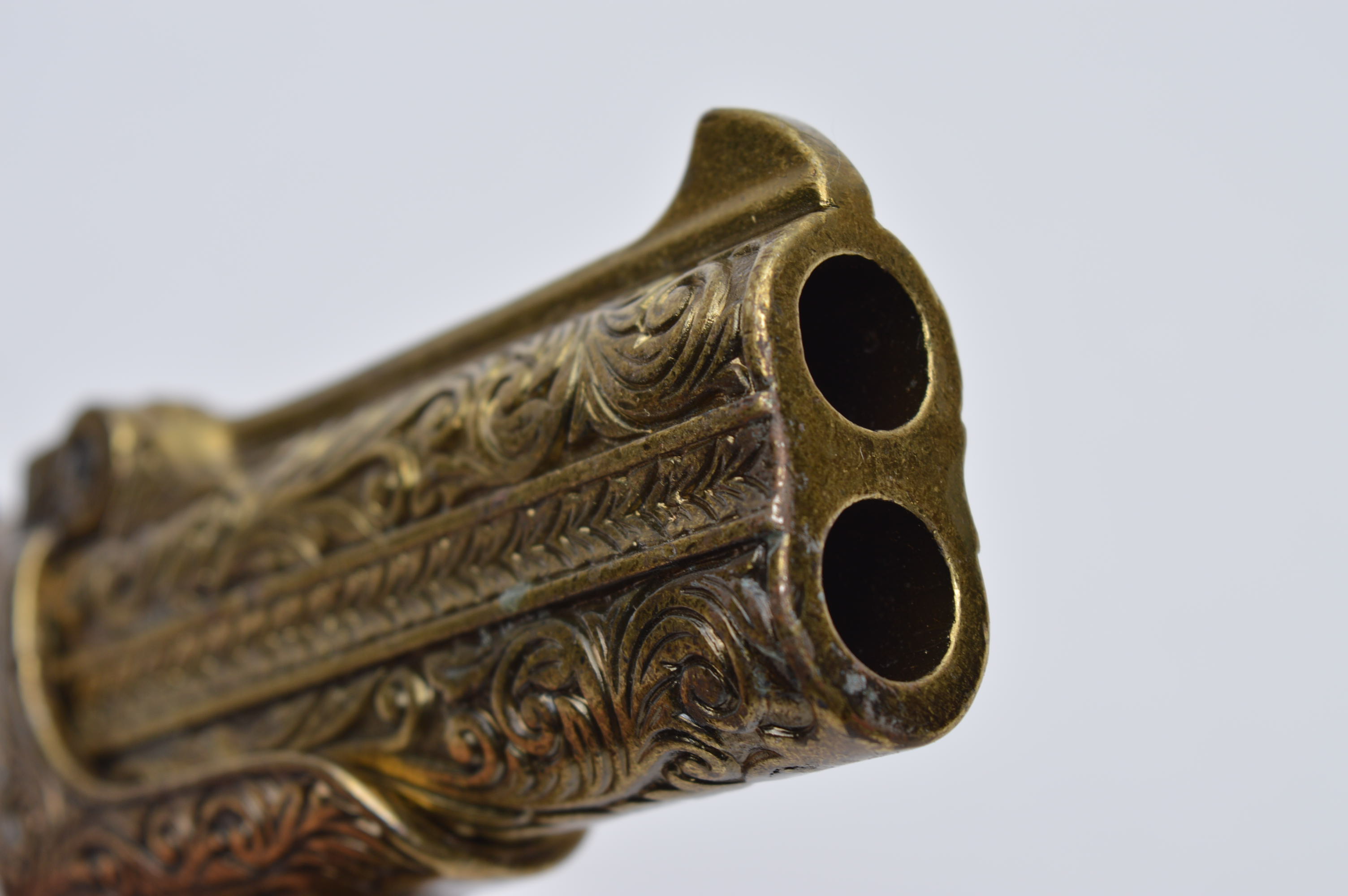 Denix Western 1866 Double Barrel Derringer Replica and Vintage Magazines