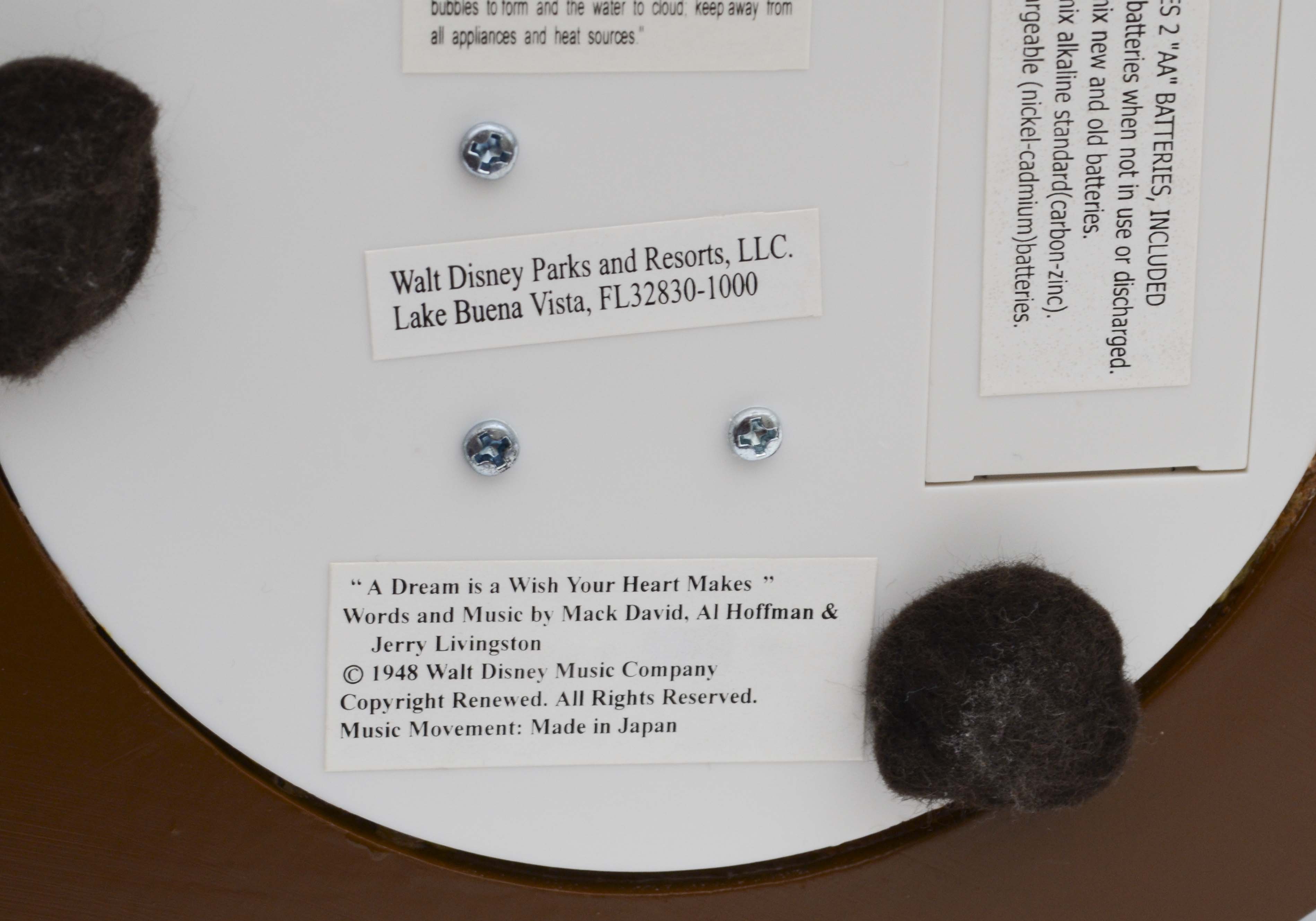 Walt Disney World Collectible Musical Snowglobe