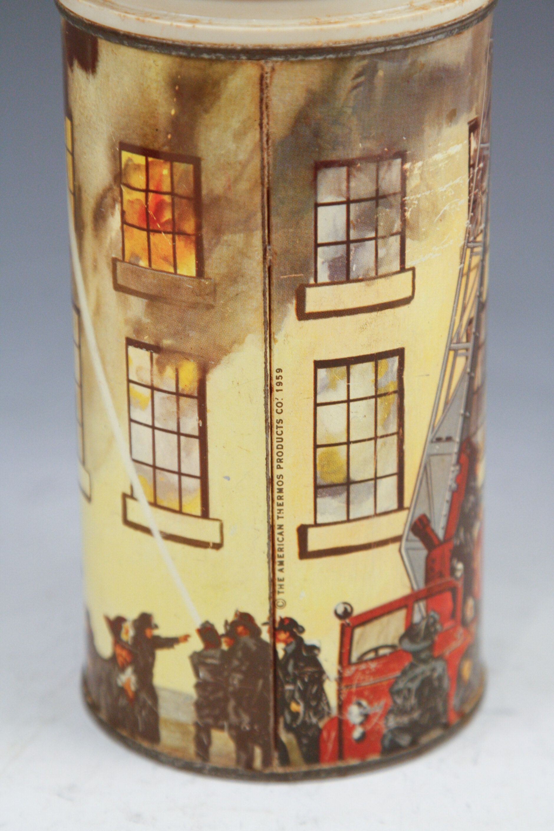 Vintage Firefighter Thermos, Circa 1959