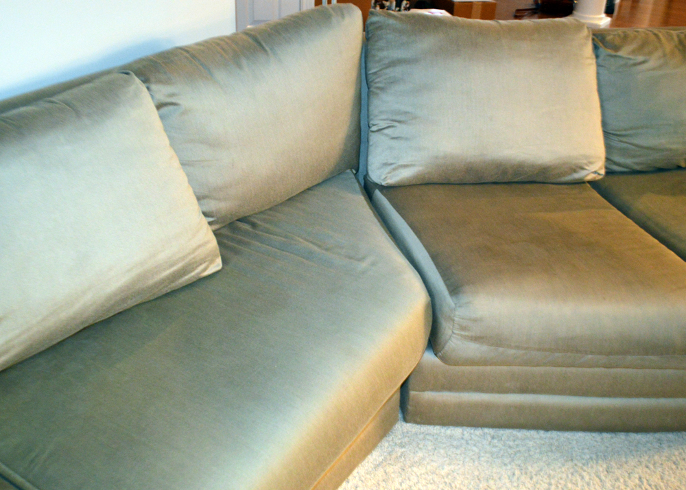 Contemporary Sage Green Sectional Sofa