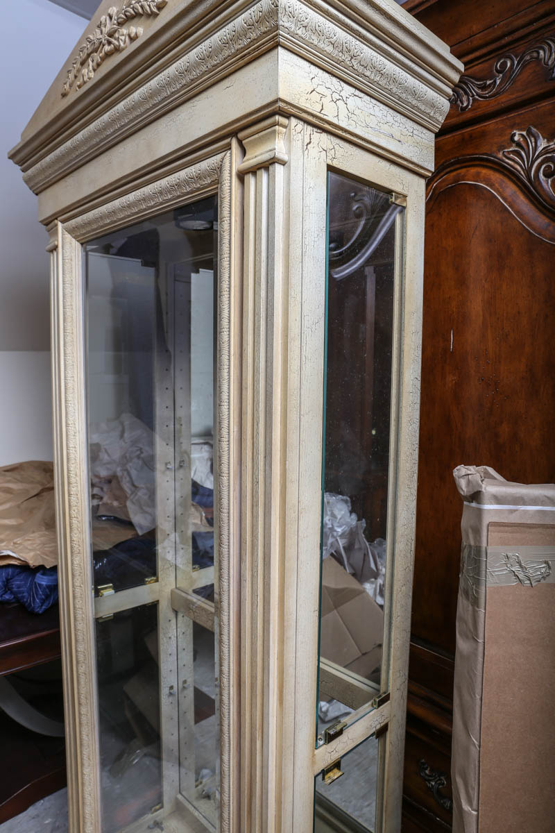 Grecian Style Curio Cabinet