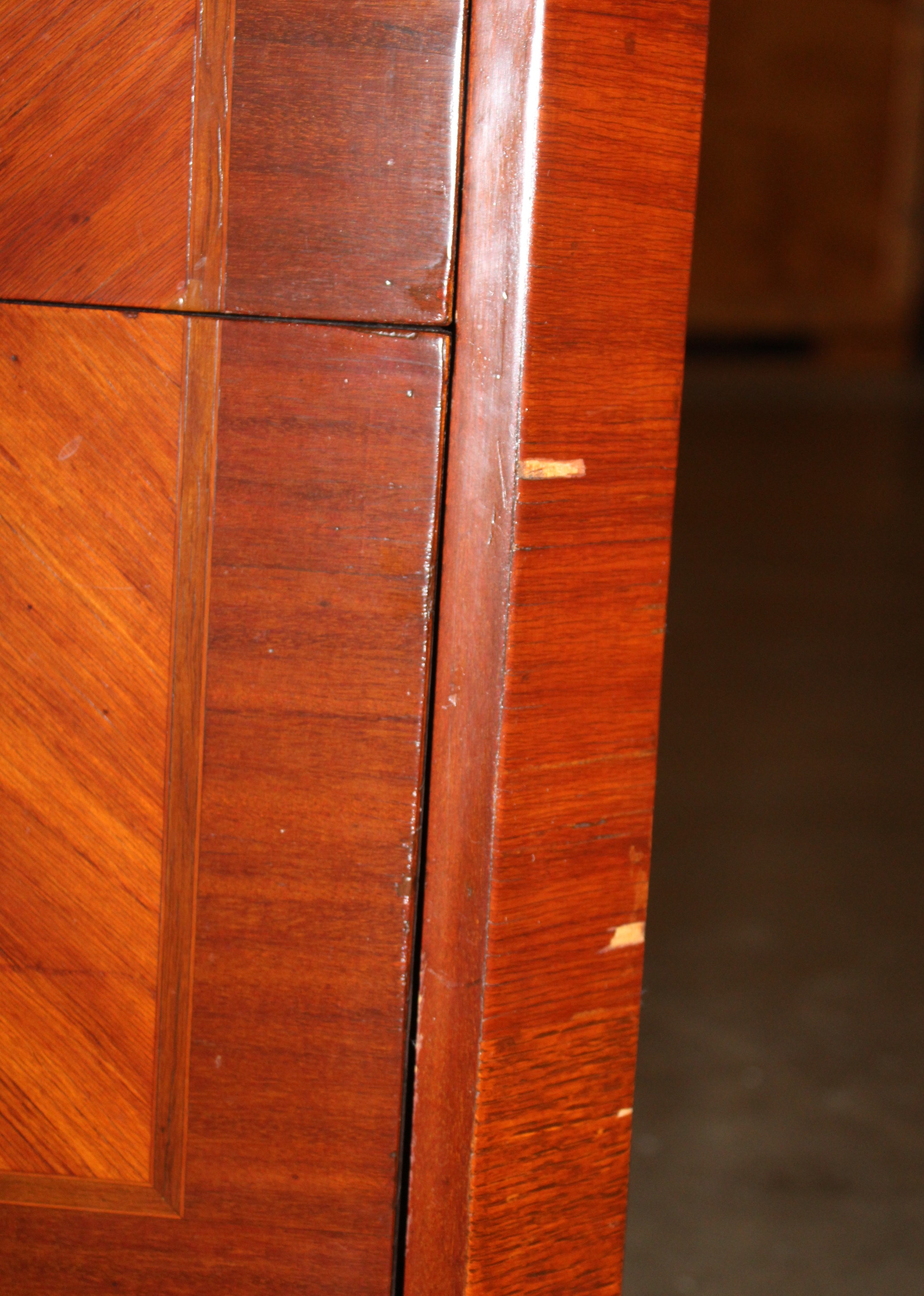 Antique Louis XV Style Kingwood and Marble Top Chest of Drawers