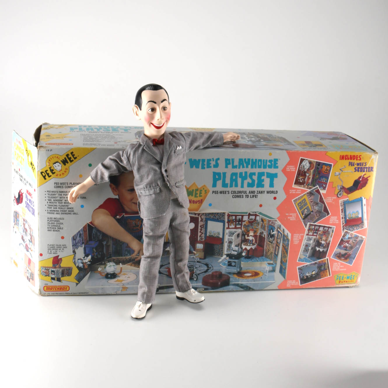 Vintage Pee Wee Herman Doll and Playhouse