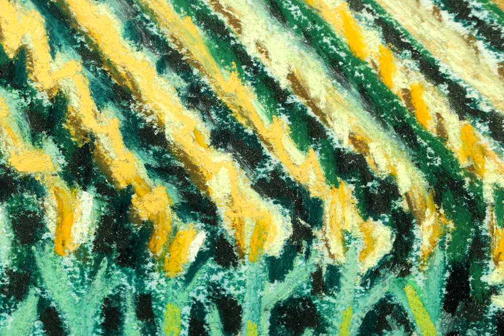Brinsley Tyrrell Pastel Drawing on Paper "Cornfield-Bright"