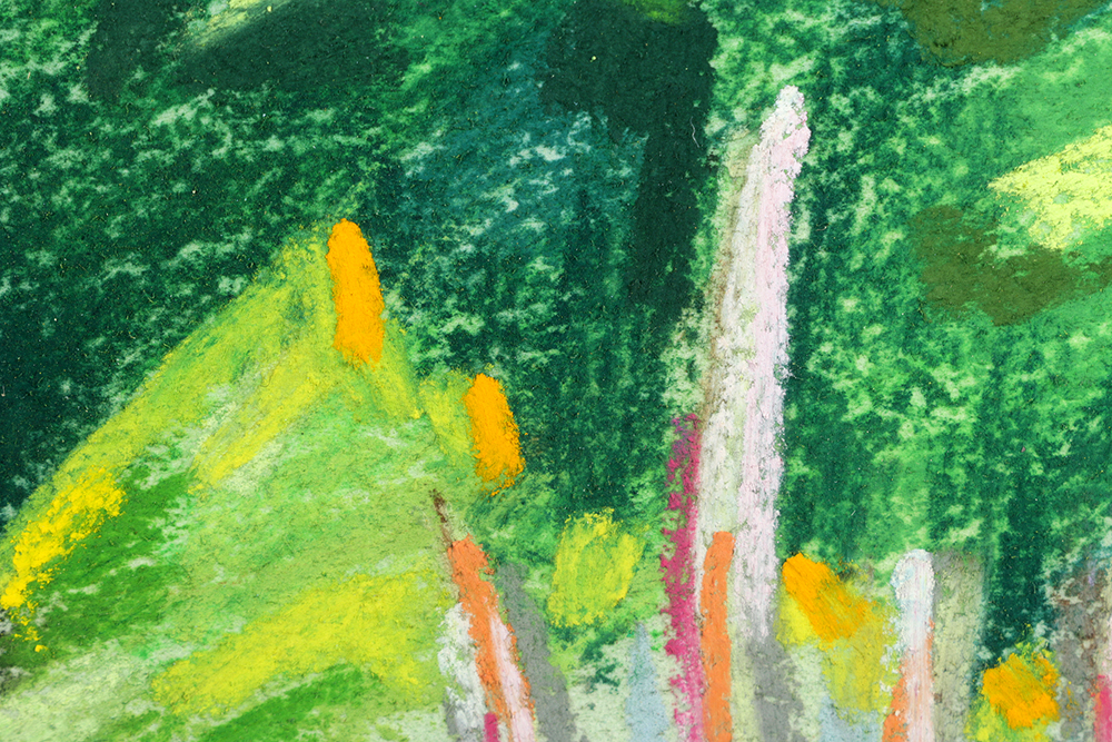 Brinsley Tyrrell Pastel Drawing on Paper "Cornfield-Bright"