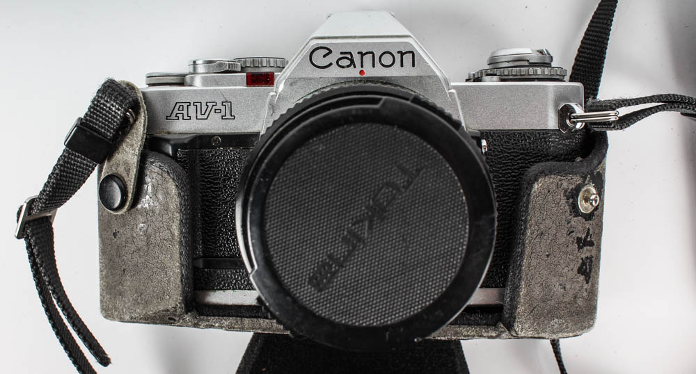 Vintage Canon AV-1 Camera and Lens Collection