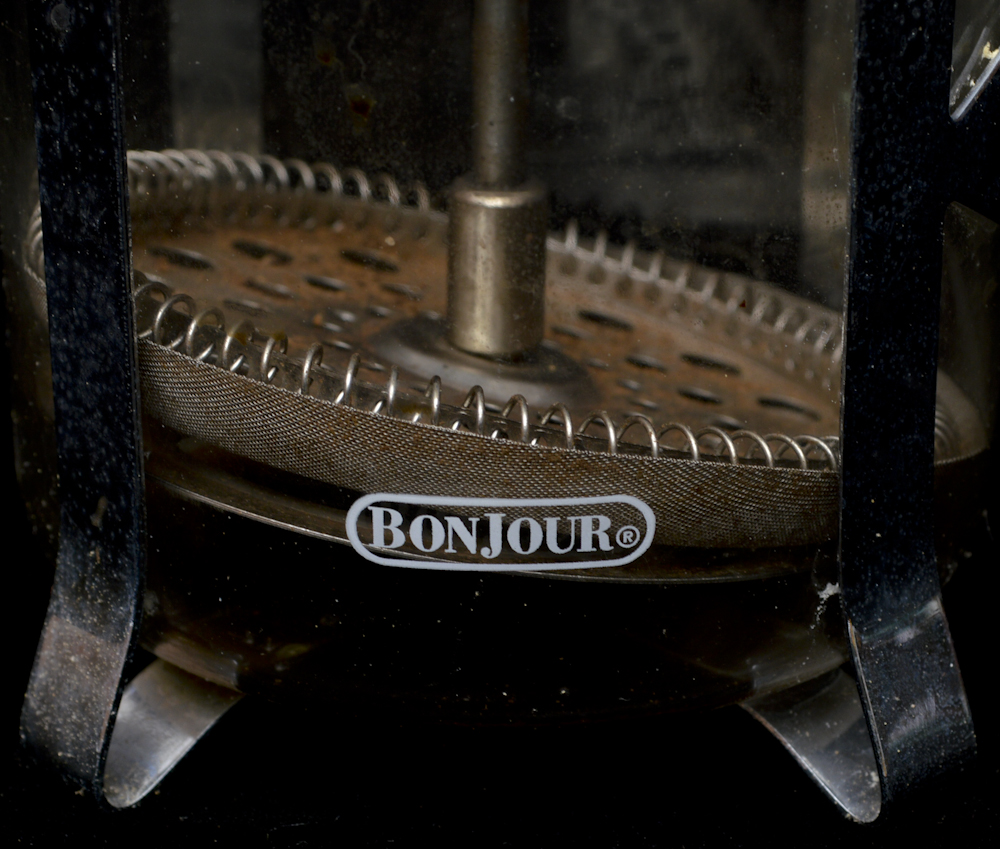 BonJour French Press and Cafemill Coffee Bean Grinder