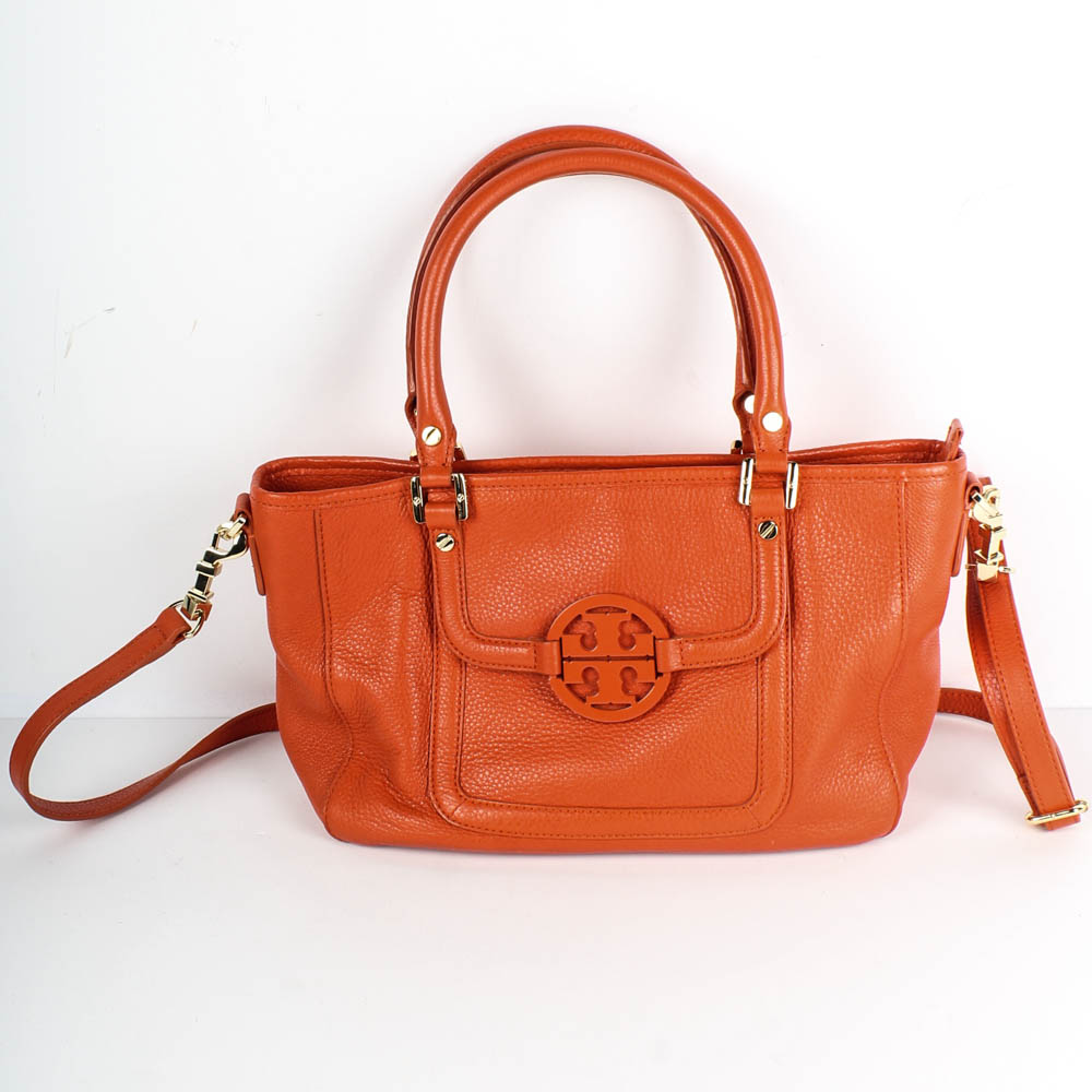 Tory Burch Orange Leather Handbag