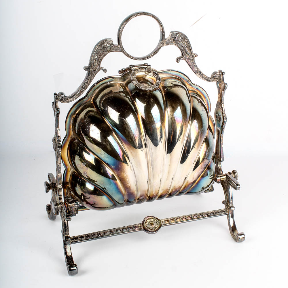 Israel Freeman & Sons Silver Plate Biscuit Server