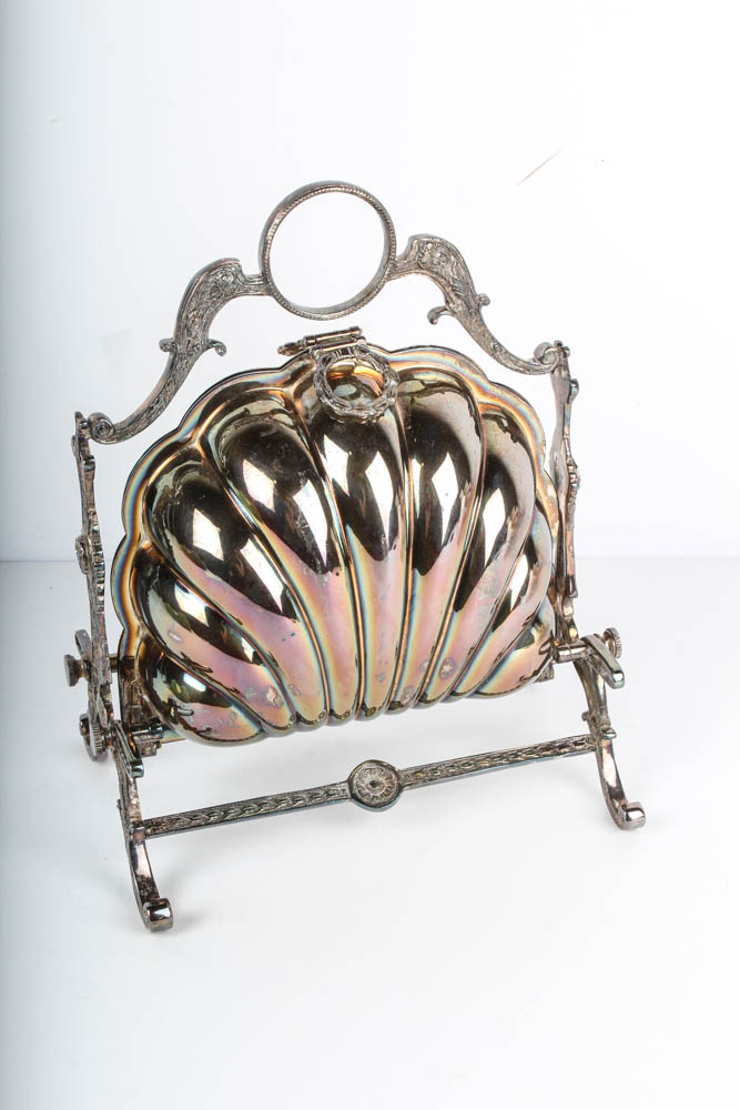 Israel Freeman & Sons Silver Plate Biscuit Server