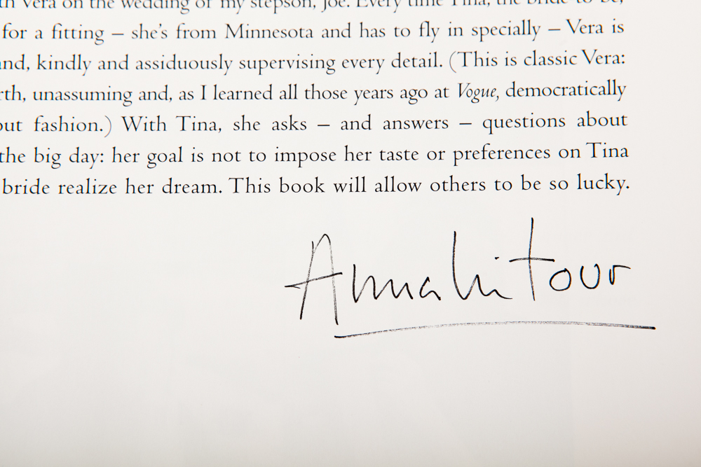 "Vera Wang on Weddings" by Vera Wang, Signed First Edition