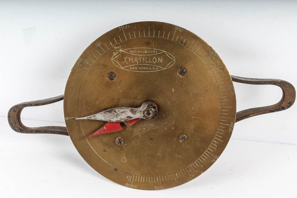 Group of Three Chatillon Brass Dynamometer Pull Scales
