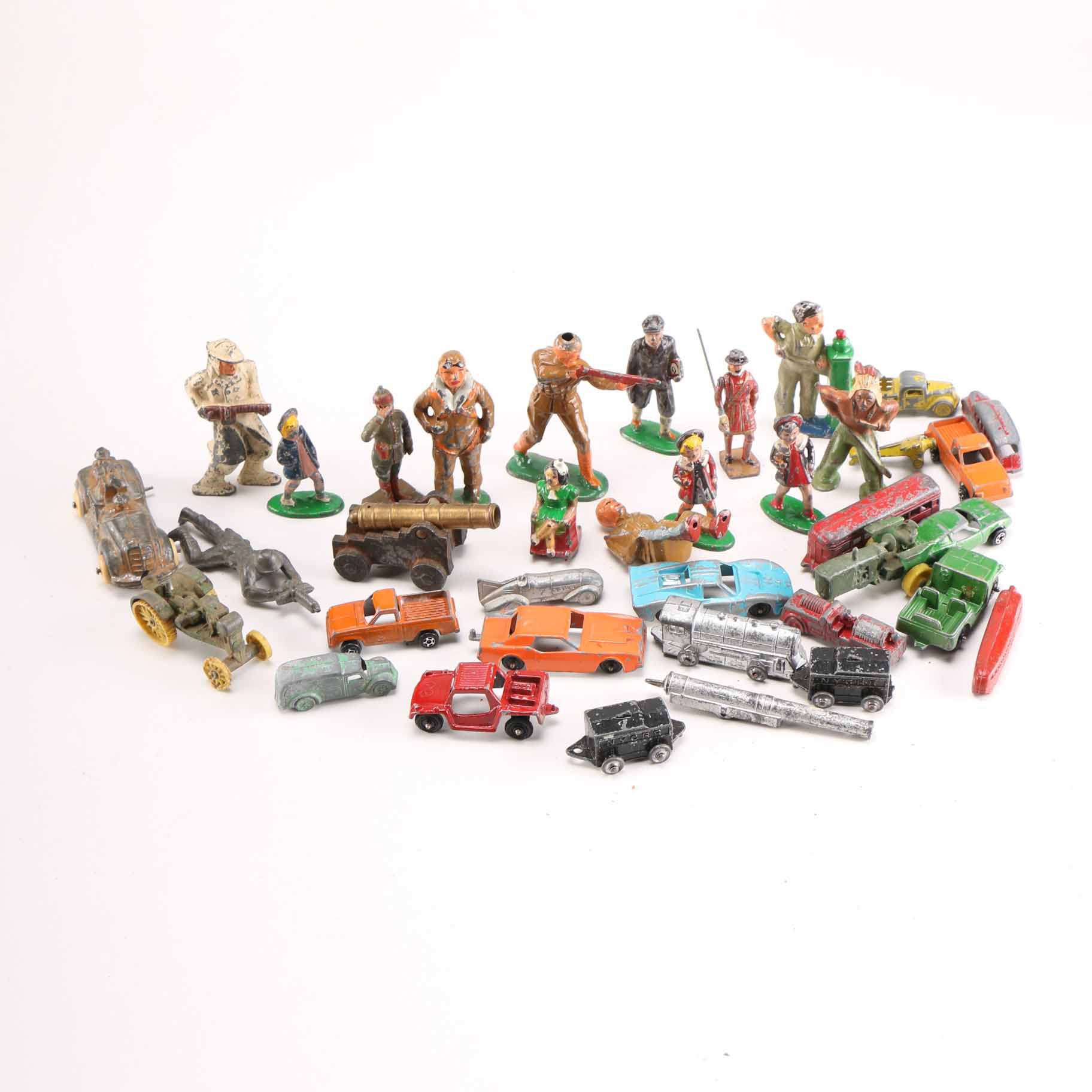 Vintage Cast Metal Toys Featuring 1930s Cracker Jack Prizes